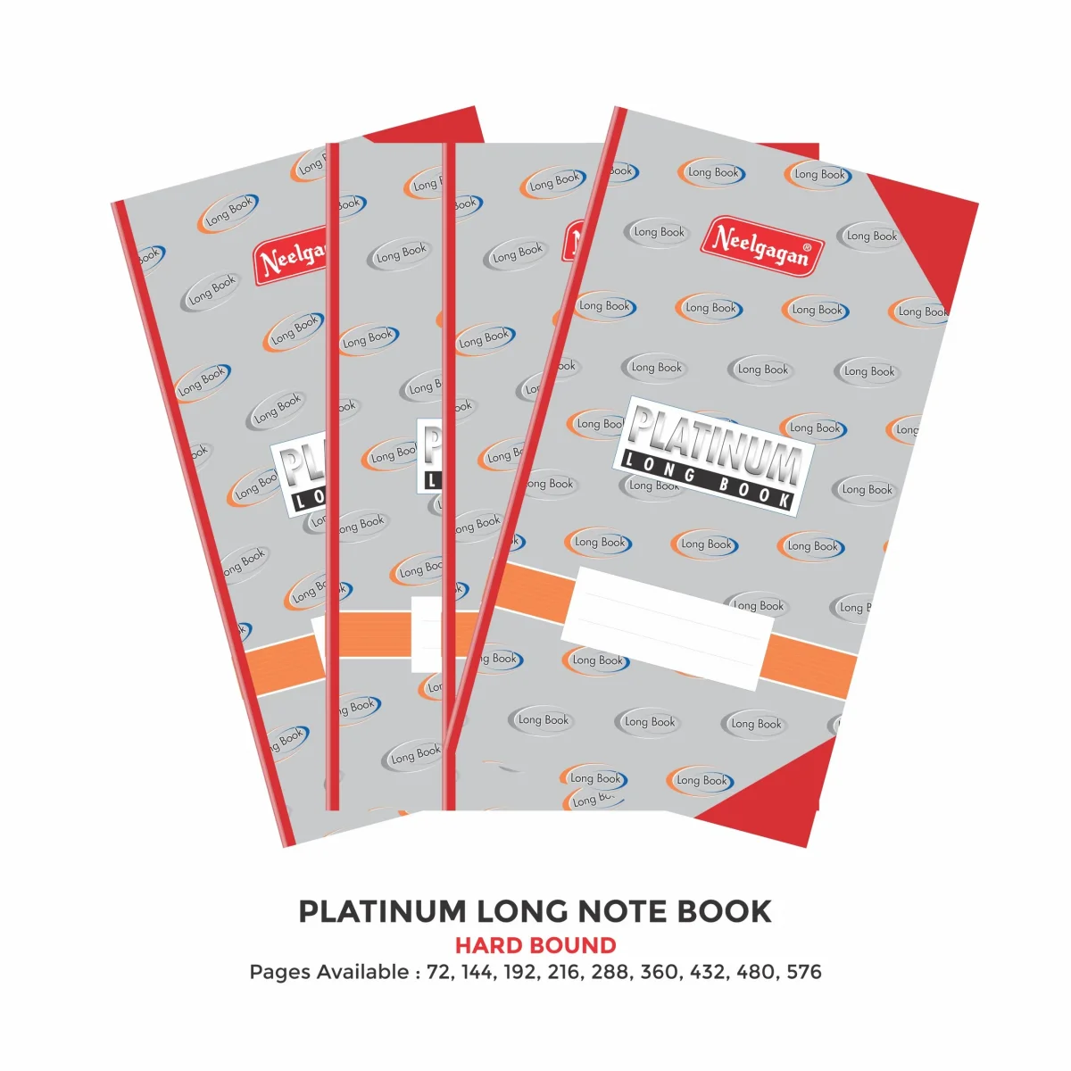Platinum Notebook, Hardbound ( Size - 19.5cm x 31.7cm )