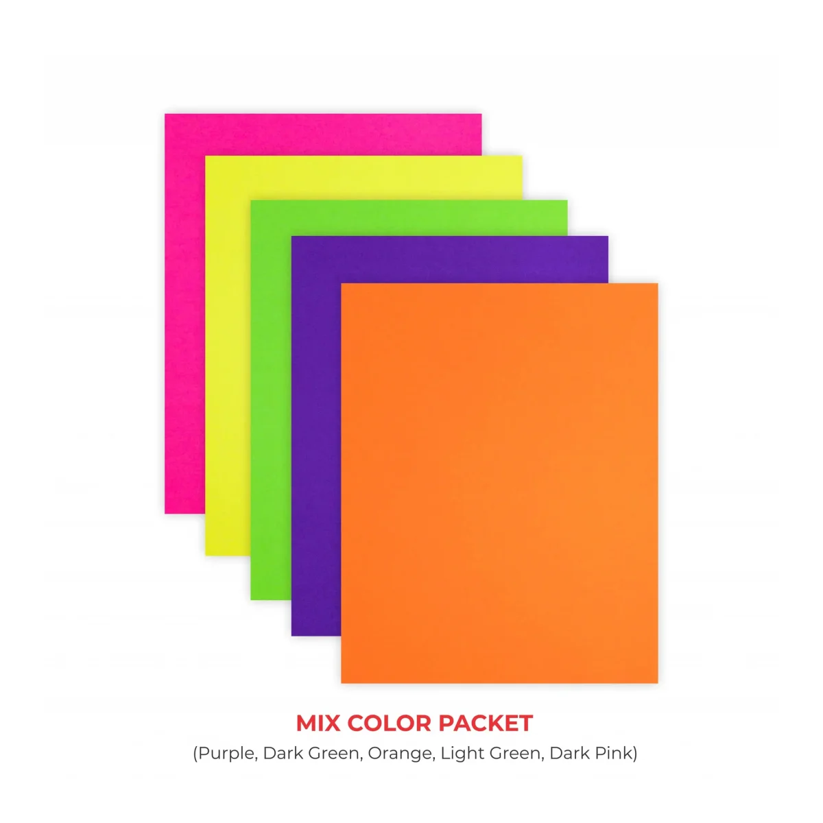 Origami Paper (6x6 Inch) 70 GSM - 20 Sheets Mix Color (One Side Fluorescent) - Image 3