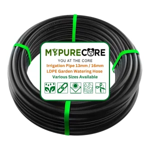 Supply Pipe for Irrigation Pipe 13mm / 16mm LDPE Garden Watering Hose – Heavy Duty UV Resistant Black Tubing Roll for Drip System, Greenhouse, Outdoor Plant Irrigation – Flexible Hose Pipe