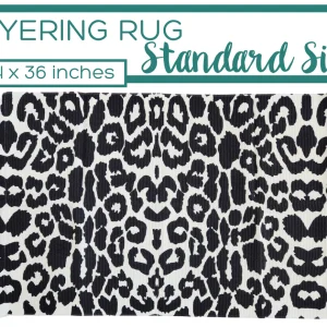 Black and White Leopard Print Accent Rug, 2x3 feet